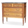 Mahogany chest of drawers mounted on oak with a gray marble top. Four drawers. - Moinat - Chests of drawers, Commodes, Chifonnier, Chest of 7 drawers Mahogany chest of drawers mounted on oak with a gray marble top. Four drawers. - Moinat - Chests of drawers, Commodes, Chifonnier, Chest of 7 drawers